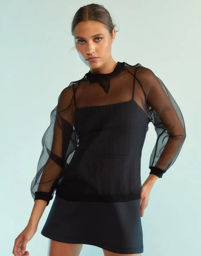 A Breeze Pullover 8211 Black Women Cynthia Rowley Tops