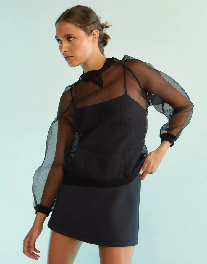 A Breeze Pullover 8211 Black Women Cynthia Rowley Tops