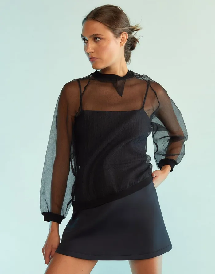 A Breeze Pullover 8211 Black Women Cynthia Rowley Tops