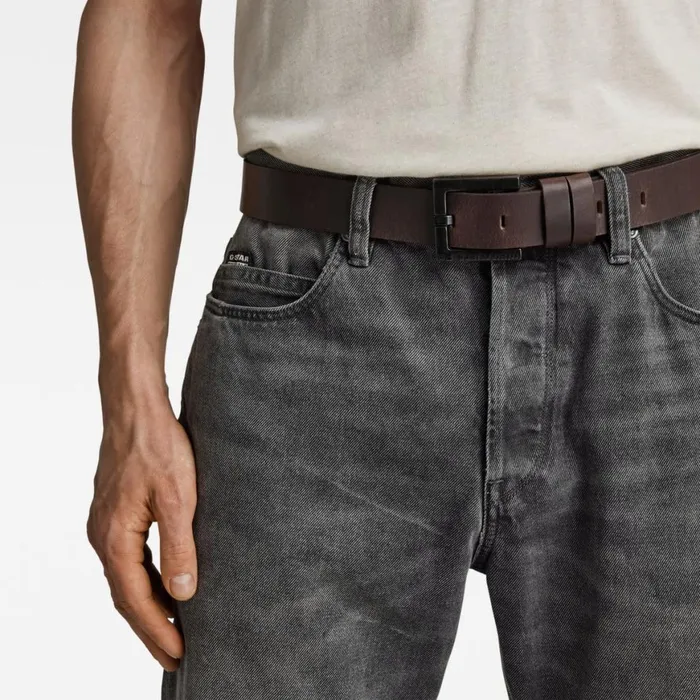 Accessories Men GStar RAW Duko Belt Dark Brownblack Metal