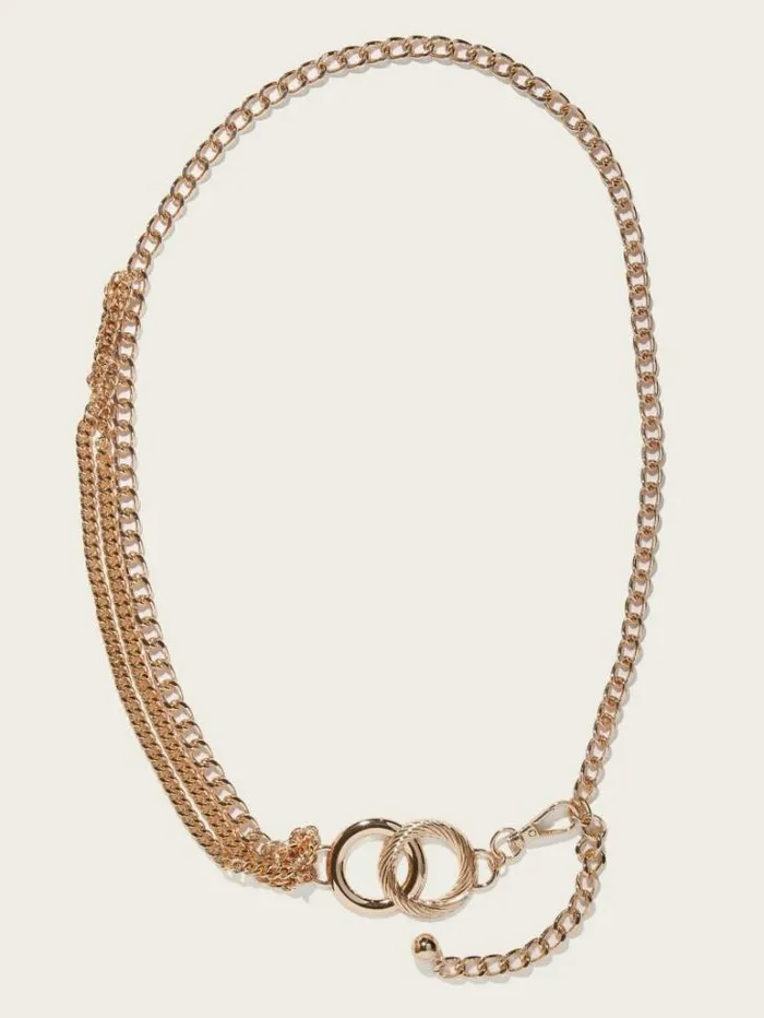 Accessories Women Marciano GoldTone ORing Chain Belt Silvergold