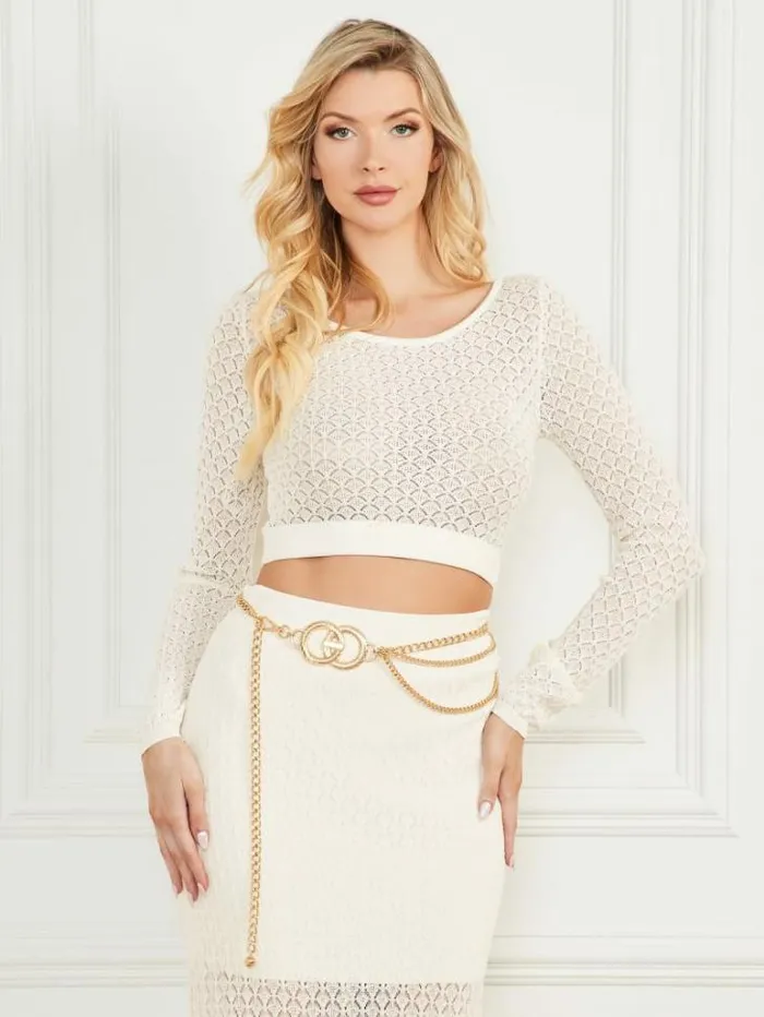 Accessories Women Marciano GoldTone ORing Chain Belt Silvergold