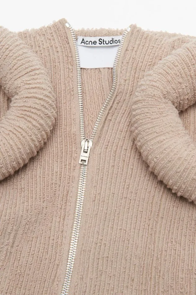 Acne Studios Asymmetric Knit Dress Old Pink Woman Dresses
