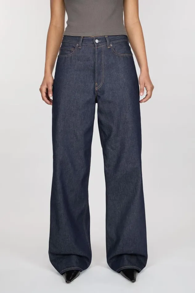 Acne Studios Baggy Fit Jeans 8211 1981F Indigo Blue Woman Jeans