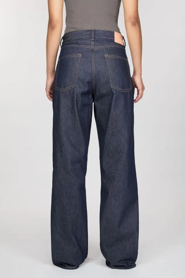 Acne Studios Baggy Fit Jeans 8211 1981F Indigo Blue Woman Jeans