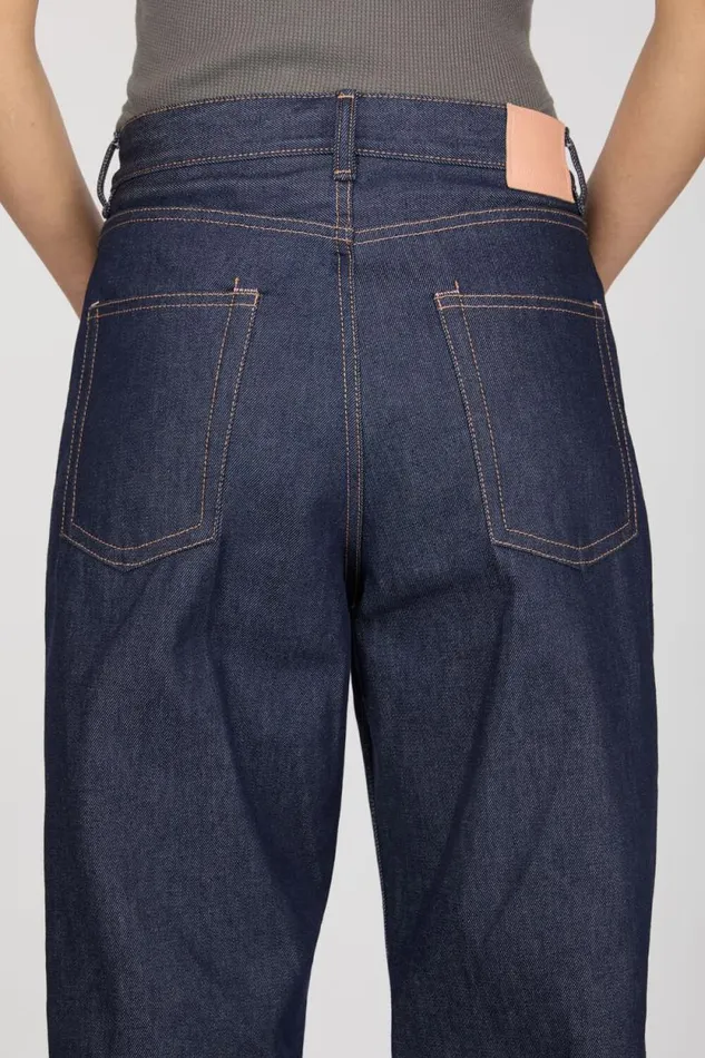 Acne Studios Baggy Fit Jeans 8211 1981F Indigo Blue Woman Jeans