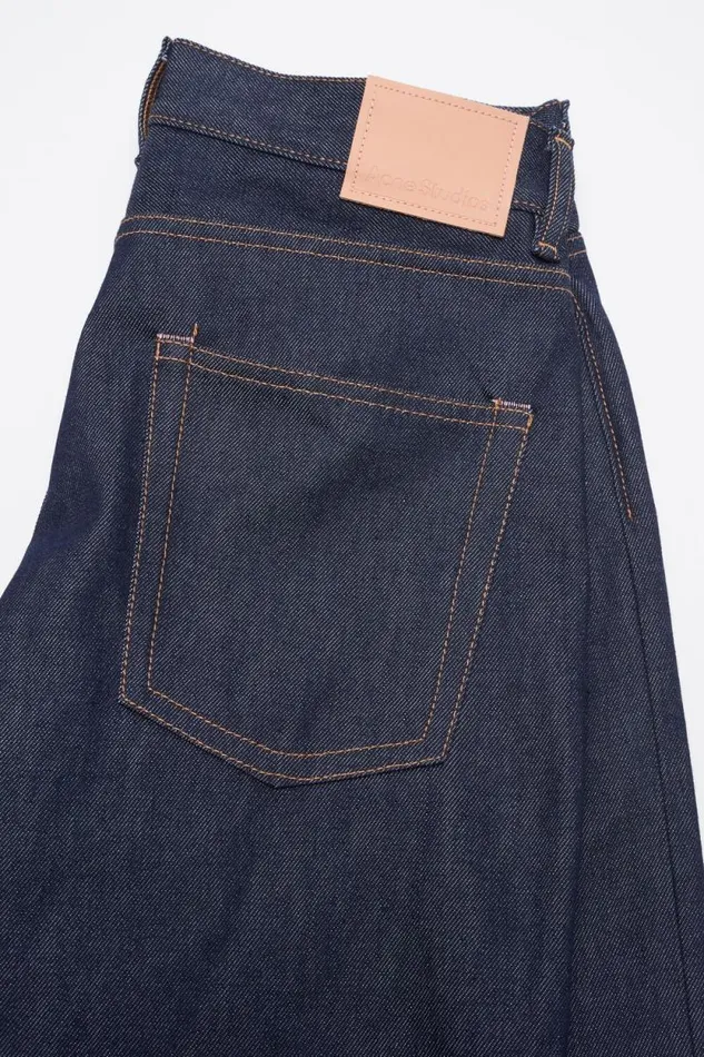 Acne Studios Baggy Fit Jeans 8211 1981F Indigo Blue Woman Jeans