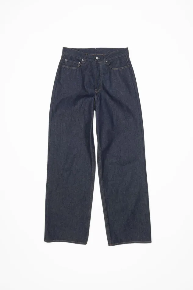 Acne Studios Baggy Fit Jeans 8211 1981F Indigo Blue Woman Jeans