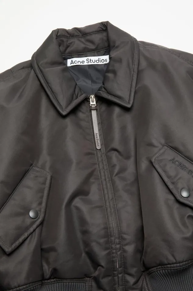 Acne Studios Bomber Jacket Anthracite Grey Woman Outerwear