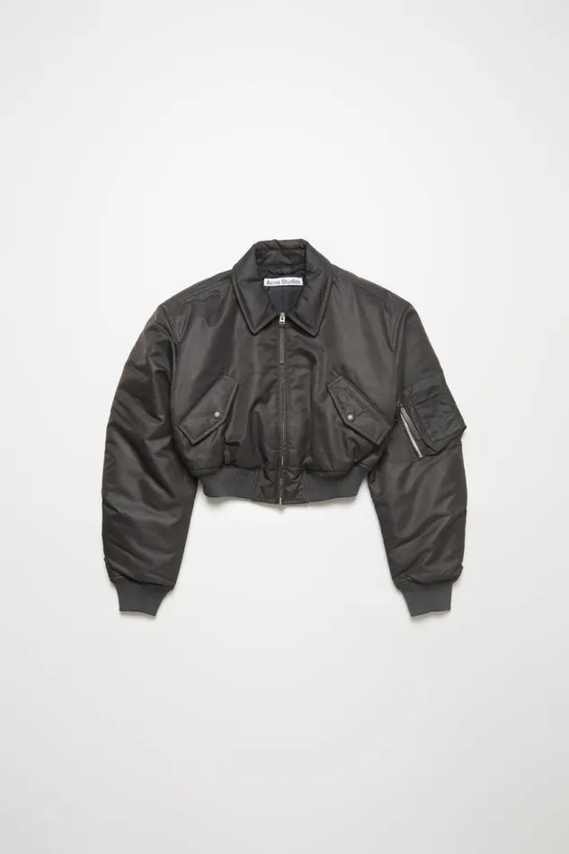 Acne Studios Bomber Jacket Anthracite Grey Woman Outerwear