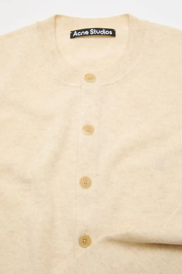 Acne Studios Cadigan Yak Wool 8211 Fitted Fit Oatmeal Melange Woman Knitwear