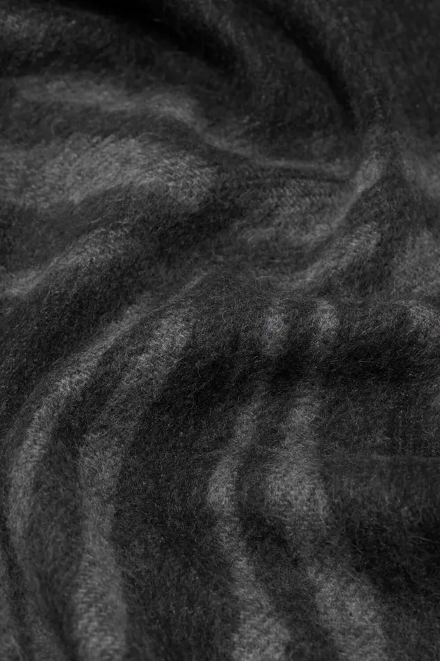 Acne Studios Cashmere Jacquard Scarf Blackgrey Woman Scarves