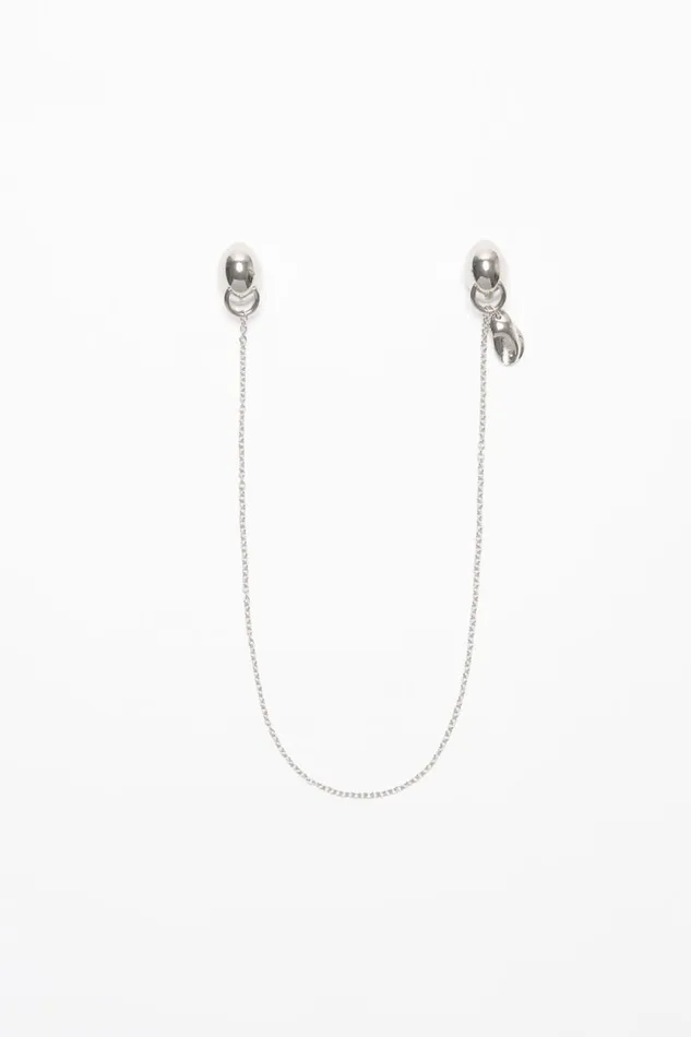 Acne Studios Chain Earrings Silver Man Jewellery