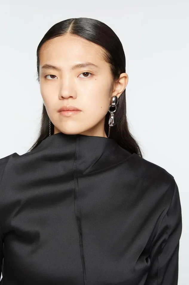 Acne Studios Chain Earrings Silver Man Jewellery