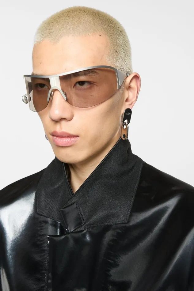 Acne Studios Chain Lock Earring Silver Woman Jewellery