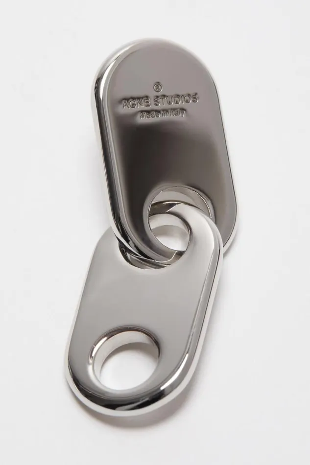 Acne Studios Chain Lock Earring Silver Woman Jewellery