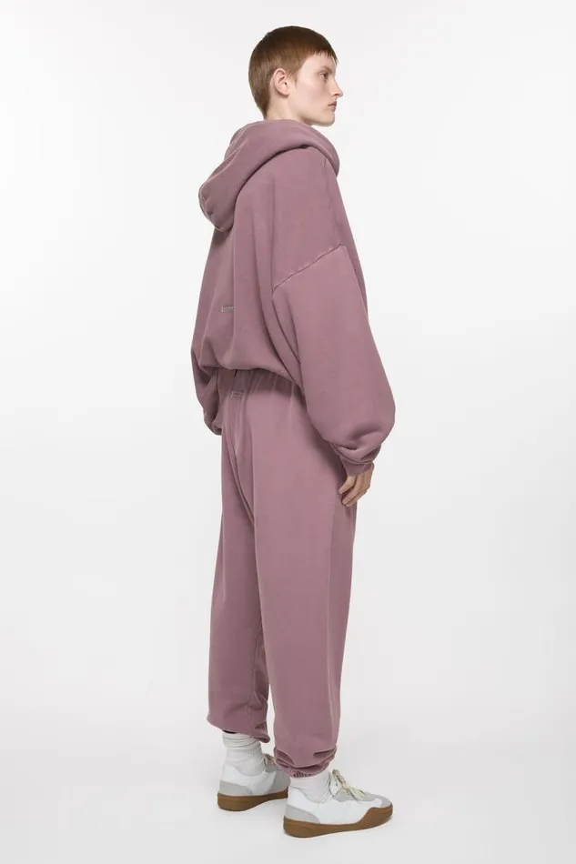 Acne Studios Cotton Sweatpants Plum Purple Woman Trousers