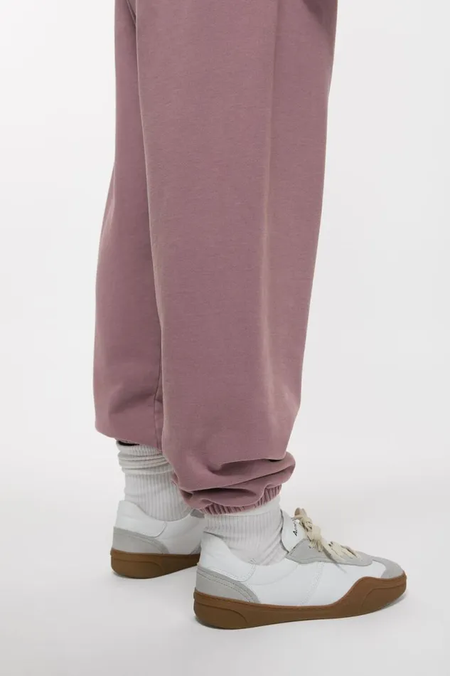 Acne Studios Cotton Sweatpants Plum Purple Woman Trousers