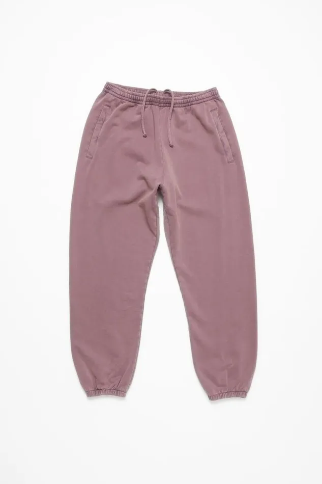 Acne Studios Cotton Sweatpants Plum Purple Woman Trousers