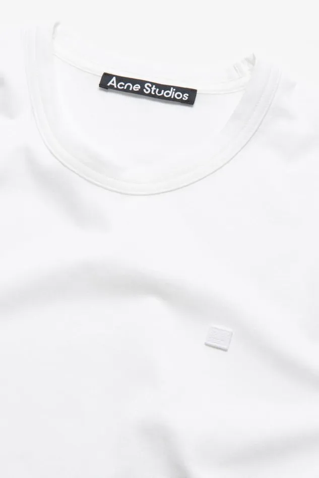 Acne Studios Crew Neck Tshirt Regular Fit Optic White Woman Tshirts
