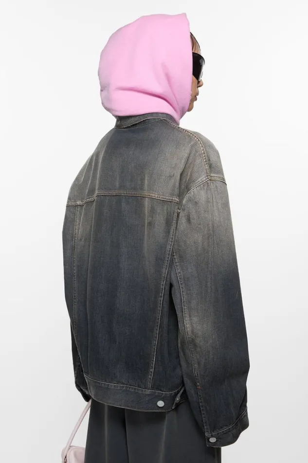 Acne Studios Denim Jacket 8211 Oversized Fit Black Woman Outerwear