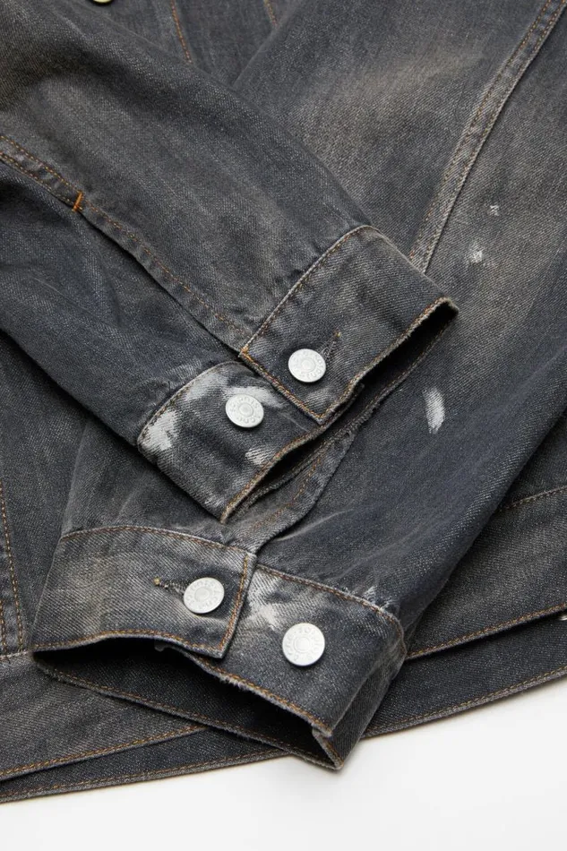 Acne Studios Denim Jacket 8211 Oversized Fit Black Woman Outerwear