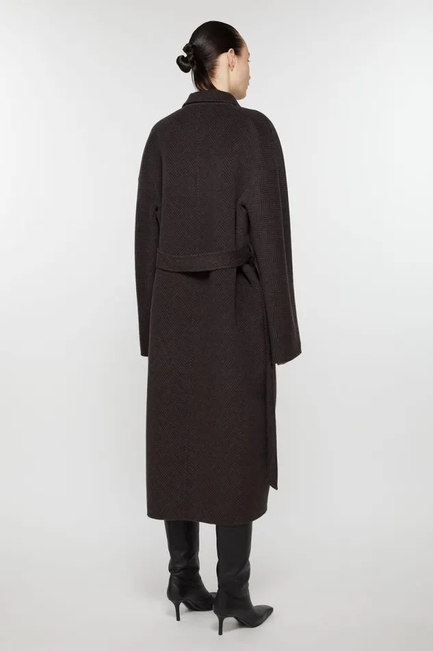 Acne Studios Doublebreasted Wool Coat Anthracite Grey Woman Outerwear