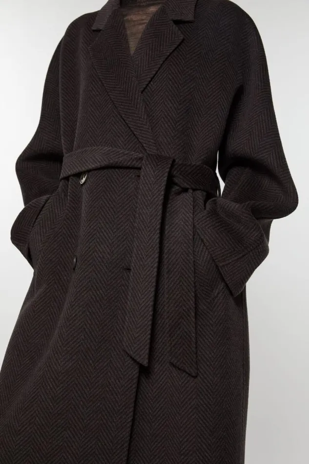 Acne Studios Doublebreasted Wool Coat Anthracite Grey Woman Outerwear