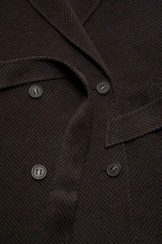 Acne Studios Doublebreasted Wool Coat Anthracite Grey Woman Outerwear