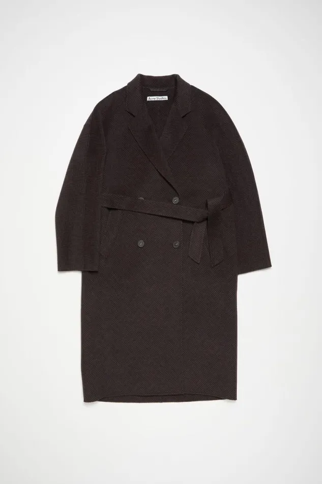 Acne Studios Doublebreasted Wool Coat Anthracite Grey Woman Outerwear