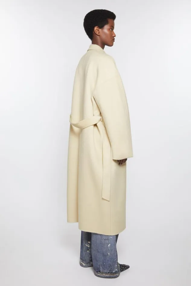 Acne Studios Doublebreasted Wool Coat Clay Beige Woman Outerwear