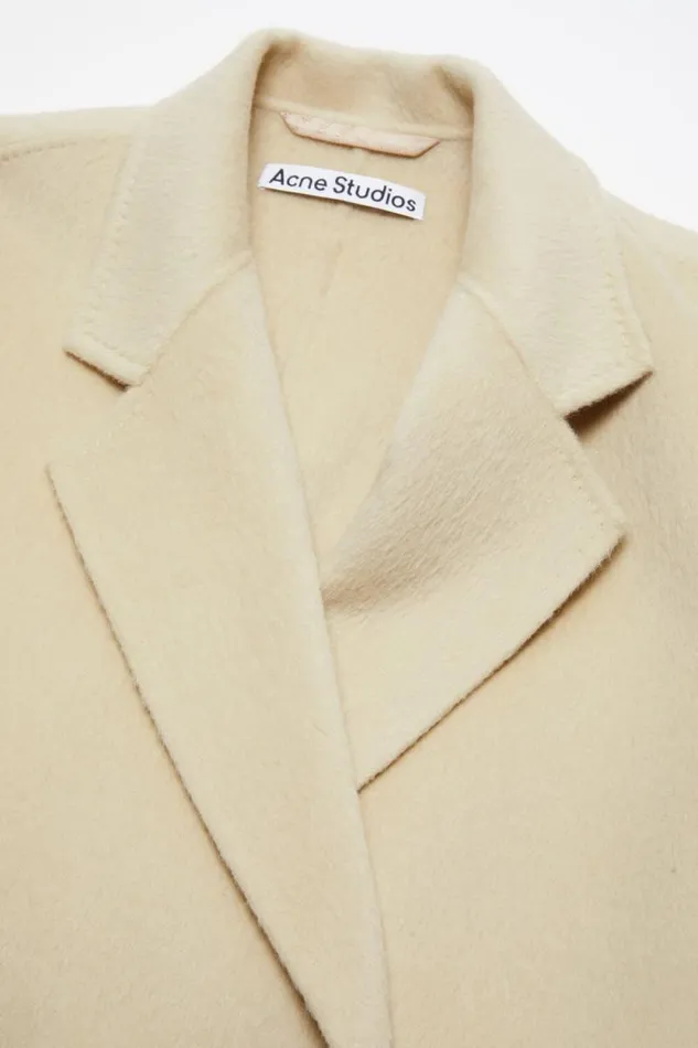 Acne Studios Doublebreasted Wool Coat Clay Beige Woman Outerwear