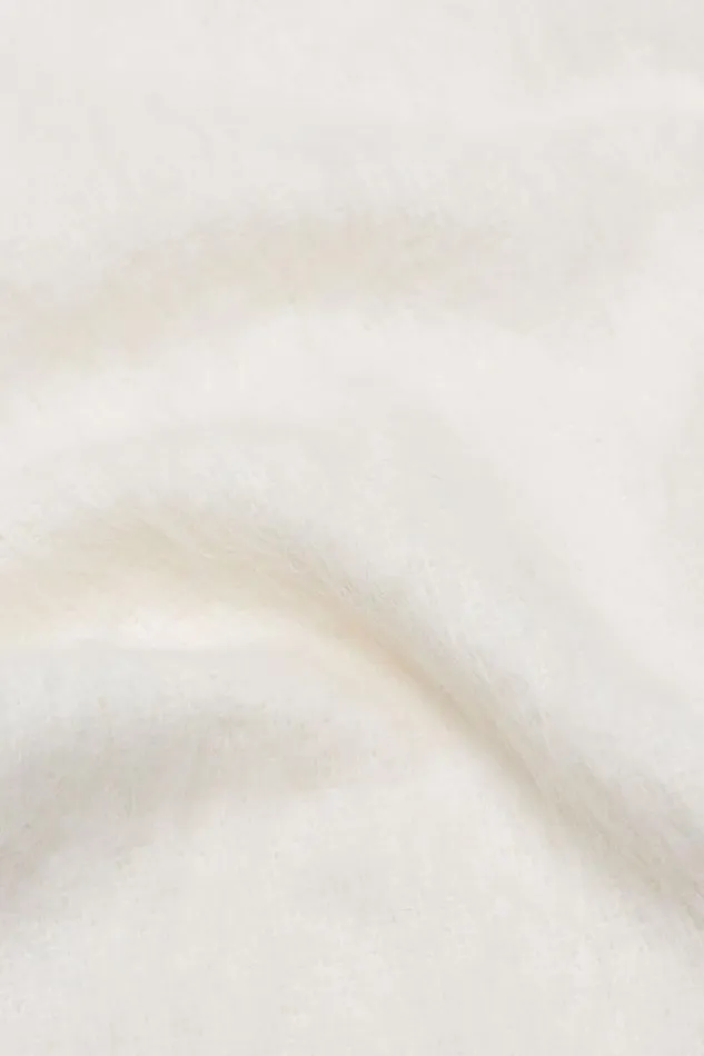 Acne Studios Fringe Alpaca Scarf White Man Scarves