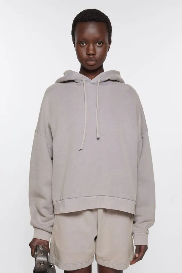 Acne Studios Hooded Sweater Logo Patch Dusty Purple Woman Sweatshirts