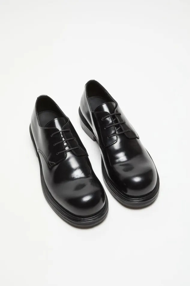 Acne Studios Laceup Leather Shoes Black Man Shoes