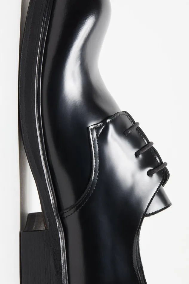 Acne Studios Laceup Leather Shoes Black Man Shoes