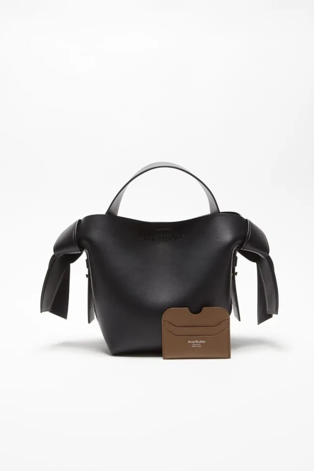 Acne Studios Leather Card Holder Camel Brown Woman Small Leather Goods