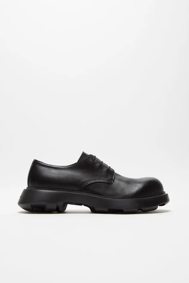 Acne Studios Leather Laceup Shoes Black Man Shoes