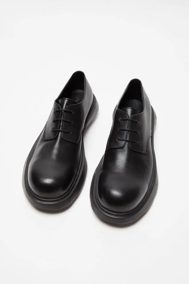Acne Studios Leather Laceup Shoes Black Man Shoes