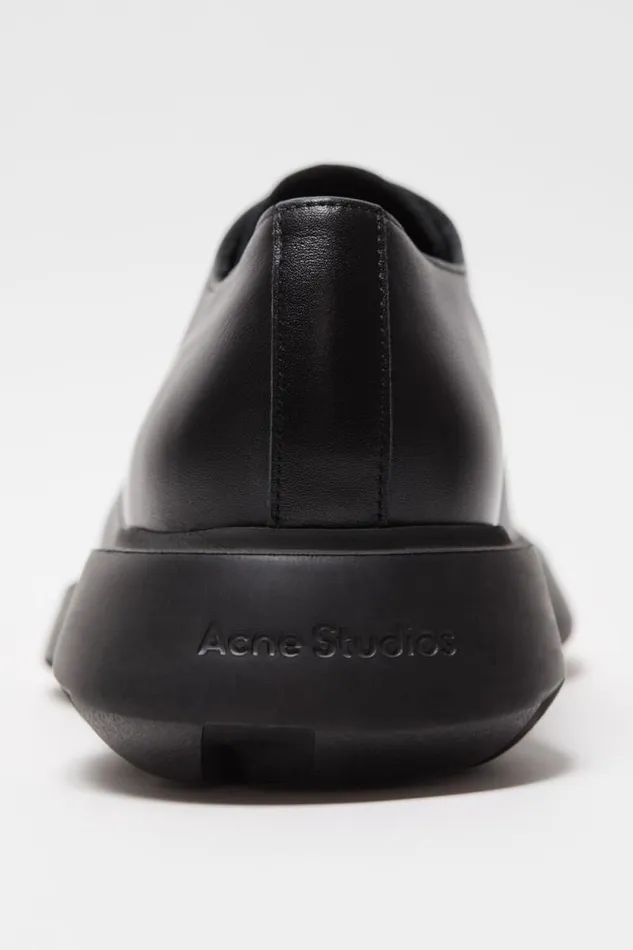 Acne Studios Leather Laceup Shoes Black Man Shoes