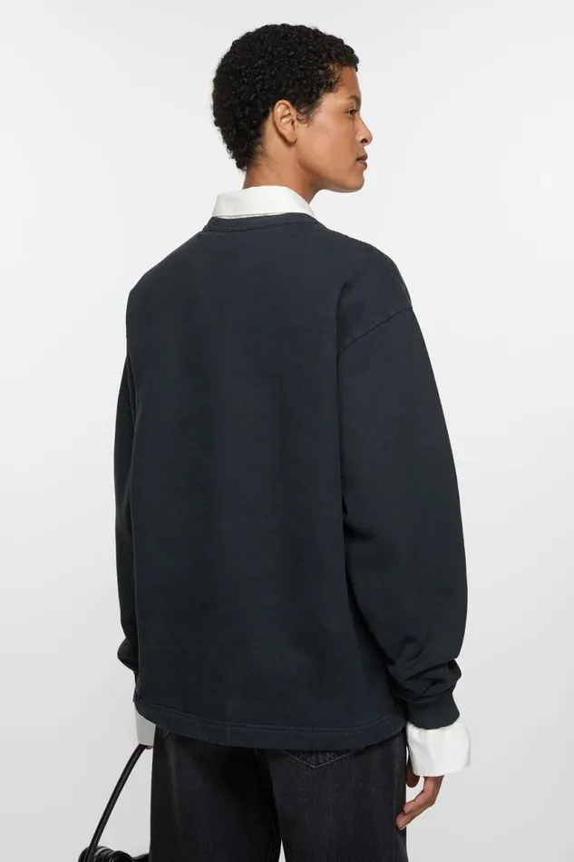Acne Studios Logo Stamp Sweater Black Woman Sweatshirts