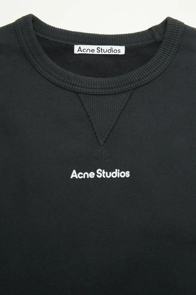 Acne Studios Logo Stamp Sweater Black Woman Sweatshirts