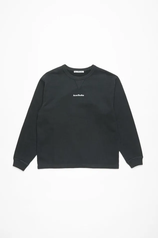 Acne Studios Logo Stamp Sweater Black Woman Sweatshirts