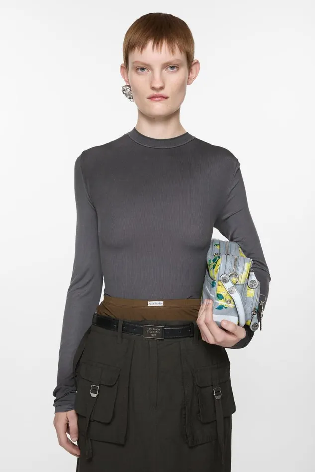 Acne Studios Long Sleeve Tshirt Black Woman Tshirts