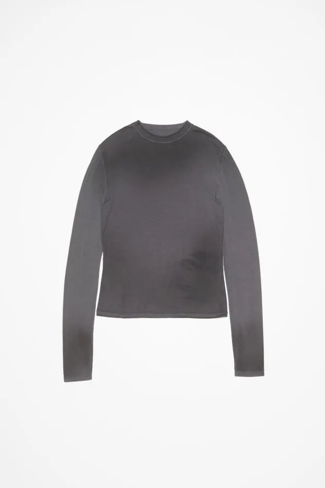 Acne Studios Long Sleeve Tshirt Black Woman Tshirts