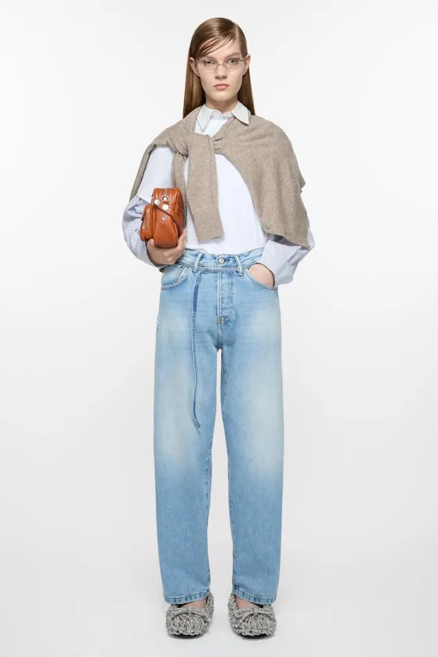 Acne Studios Loose Fit Jeans 8211 1991 Toj Light Blue Woman Jeans