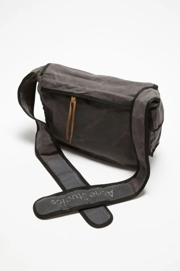 Acne Studios Messenger Bag Greyblack Woman Bags