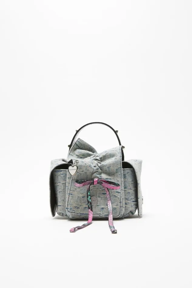 Acne Studios Monogram Multipocket Mini Bag Light Bluepink Man Bags