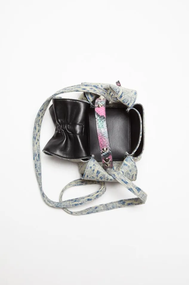 Acne Studios Monogram Multipocket Mini Bag Light Bluepink Man Bags