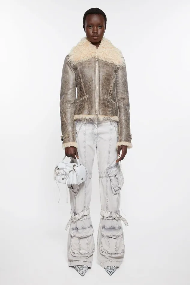 Acne Studios Multipocket Mini Bag Whitegrey Woman Bags